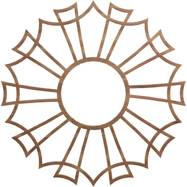 Ekena Millwork Augustus Wood Fretwork Pierced Ceiling Medallion, Walnut, 30"OD x 10 1/2"ID x 1/4"T CMWP30X30X0250AUWA - main